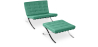 Buy City Armchair with Matching Ottoman - Faux Leather Turquoise 13183 with a guarantee