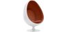 Buy Armchair Ele Chair - White exterior - Faux Leather Brown 13193 with a guarantee