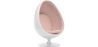 Buy Armchair Ele Chair - White exterior - Faux Leather Pastel pink 13193 at MyFaktory