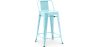 Buy Bar Stool with Backrest - Industrial Design - 60cm - New Edition - Metalix Aquamarine 60126 - in the EU