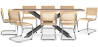 Buy Pack Industrial Wooden Table (200cm) & 8 Rattan Mesh Chairs - Lia Natural 60589 - prices