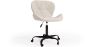 Buy Office chair upholstered in Bouclé fabric - Winka Black Frame White 61055 - in the EU