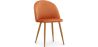 Buy Dining Chair - Upholstered in Velvet - Backrest with Pattern - Bennett Reddish orange 61146 - in the EU