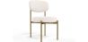 Buy Dining Chair - Upholstered in Bouclé Fabric - Ara White 61165 - in the EU