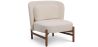 Buy Velvet Upholstered Armchair with Wood - Ebbe Cream 61215 at MyFaktory