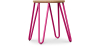 Buy Hairpin Stool - 42cm - Light wood and metal Fuchsia 61217 - in the EU
