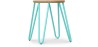 Buy Hairpin Stool - 42cm - Light wood and metal Pastel green 61217 in the Europe