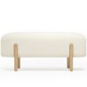 Buy Upholstered Bouclé Bench - Round White 61250 - in the EU