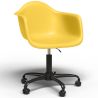 Buy Office Chair with Armrests - Desk Chair with Wheels - Emery Black Frame Yellow 61269 - in the EU