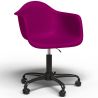 Buy Office Chair with Armrests - Desk Chair with Wheels - Emery Black Frame Mauve 61269 with a guarantee