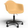 Buy Office Chair with Armrests - Desk Chair with Wheels - Emery Black Frame Pastel orange 61269 home delivery