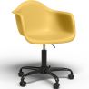 Buy Office Chair with Armrests - Desk Chair with Wheels - Emery Black Frame Pastel yellow 61269 in the Europe