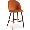 Buy Velvet Upholstered Stool - Scandinavian Design - 66cm - Bennett Reddish orange 61287 - prices