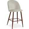 Buy Velvet Upholstered Stool - Scandinavian Design - 66cm - Bennett Light grey 61287 at MyFaktory