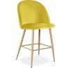 Buy Velvet Upholstered Stool - Scandinavian Design - 66cm - Bennett Yellow 61288 - in the EU