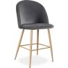 Buy Velvet Upholstered Stool - Scandinavian Design - 66cm - Bennett Dark grey 61288 at MyFaktory