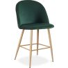 Buy Velvet Upholstered Stool - Scandinavian Design - 66cm - Bennett Dark green 61288 home delivery