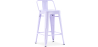Buy Bar Stool with Backrest Industrial Design - 60cm - Metalix Lavander 58409 in the Europe