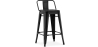 Buy Bar Stool with Backrest Industrial Design - 60cm - Metalix Black 58409 - in the EU