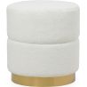 Buy Round Pouf Upholstered in Bouclé Fabric - Leta White 61299 - in the EU