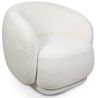 Buy Upholstered Armchair in Bouclé Fabric - Curved Design - Wendry White 61302 - in the EU