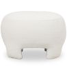 Buy Upholstered Ottoman - Pouf in Bouclé Fabric - Janko White 61305 - in the EU