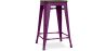 Buy Bar Stool - Industrial Design - Wood & Steel - 60cm -Metalix Purple 58354 - prices