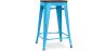 Buy Bar Stool - Industrial Design - Wood & Steel - 60cm -Metalix Turquoise 58354 - in the EU
