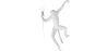 Buy Hanging Monkey design wall lamp - Resin White 59223 - in the EU