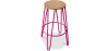 Buy Hairpin Stool - 74cm - Light wood and metal Fuchsia 59487 in the Europe