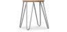 Buy Hairpin Stool - 44cm - Light wood and metal Light grey 59488 - in the EU