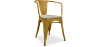 Buy Bistrot Metalix Chair with Armrest - Metal and Light Wood Gold 59711 in the Europe