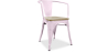 Buy Bistrot Metalix Chair with Armrest - Metal and Light Wood Pastel pink 59711 - in the EU