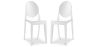 Buy Pack of 2 Transparent Dining Chairs - Victoire  White 58734 at MyFaktory