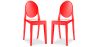 Buy Pack of 2 Transparent Dining Chairs - Victoire  Red 58734 in the Europe