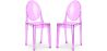 Buy Pack of 2 Transparent Dining Chairs - Victoire  Purple transparent 58734 home delivery