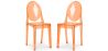Buy Pack of 2 Transparent Dining Chairs - Victoire  Orange transparent 58734 with a guarantee