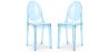 Buy Pack of 2 Transparent Dining Chairs - Victoire  Blue transparent 58734 in the Europe