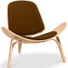 Buy Designer armchair - Scandinavian armchair - Fabric upholstery - Luna Brown 16773 in the Europe