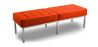 Buy Kanel Bench (3 seats) - Faux Leather Orange 13216 with a guarantee