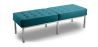 Buy Kanel Bench (3 seats) - Faux Leather Turquoise 13216 - prices