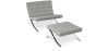 Buy City Armchair with Matching Ottoman - Faux Leather Grey 13183 in the Europe