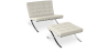 Buy City Armchair with Matching Ottoman - Faux Leather Ivory 13183 at MyFaktory