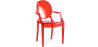 Buy Transparent Dining Chair - Armrest Design - Louis King Red transparent 16461 - in the EU