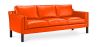 Buy Design Sofa 2213 (3 seats) - Premium Leather Orange 13928 - in the EU