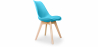 Buy Brielle Scandinavian design Chair with cushion  Light blue 58293 with a guarantee