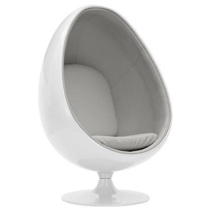 Buy Armchair Ele Chair - White Exterior - Fabric Black 13192 with a guarantee 
