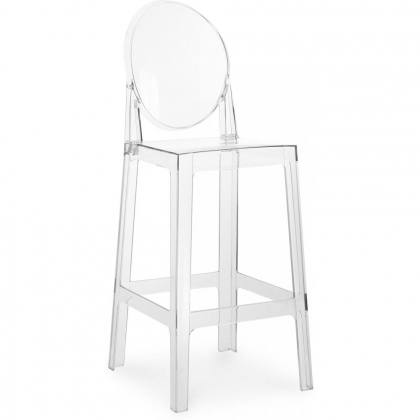 Buy Bar stool with backrest Victoire - 65cm - Design Transparent Transparent 58805 in the Europe 