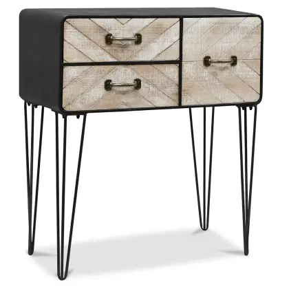Buy Metal Sideboard - Industrial Design - 3 Drawers - Carson Natural wood 58863 with a guarantee 