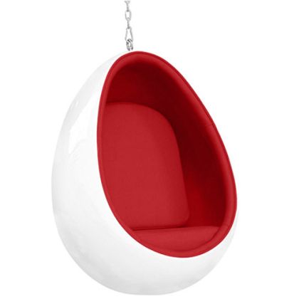 Buy Suspension Ele Chair Style - White Exterior - Fabric Red 16504 - prices 
